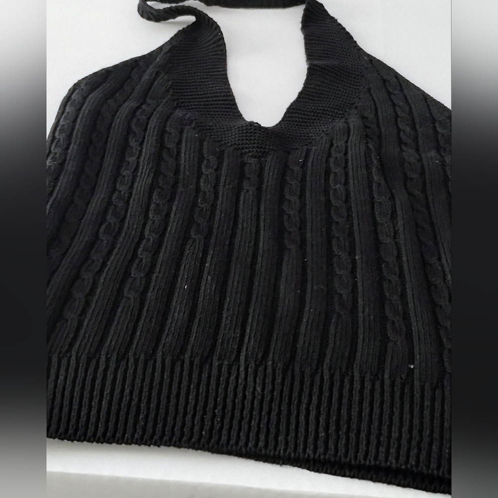 Absolutely Creative Cotton Sweater Halter Top